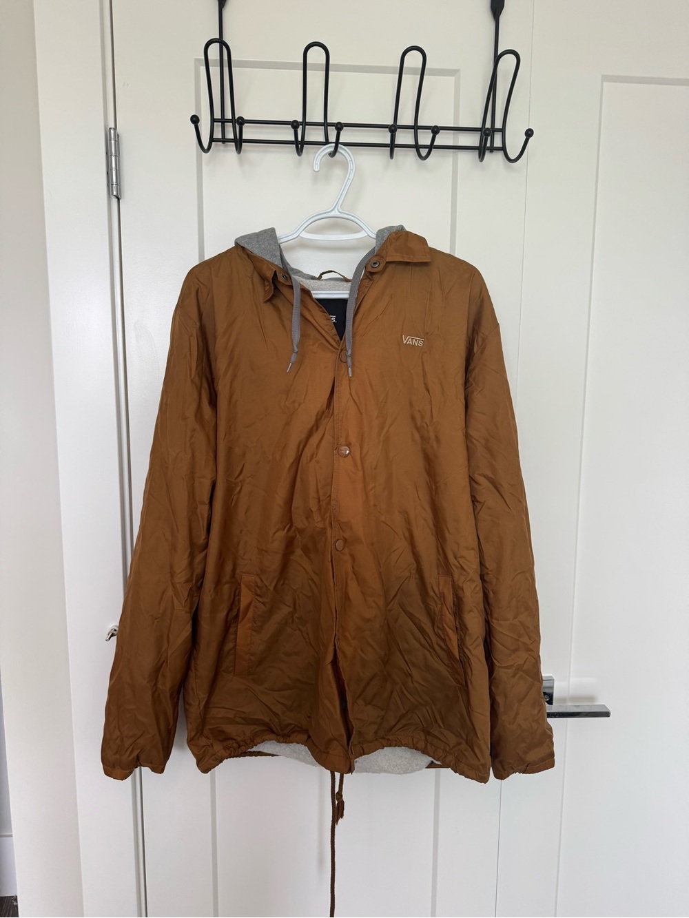 Vans Men's Rust Brown Hooded Windbreaker Jacket